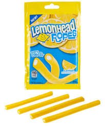 (S6 - 06) Box - US - Lemonheads Ropes Candies Peg Bag - 5oz(142g) x 12 Units - SugarMarket.ca