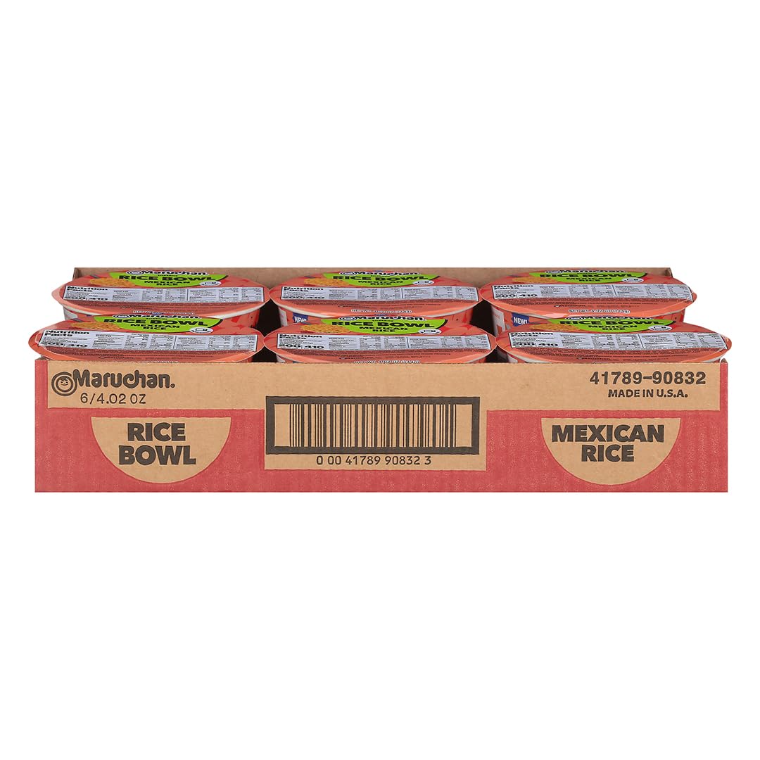 (S6 - 06) Box - Us - Rice Bowl - Maruchan - Mexican Rice 4.02oz (114g) x 6 Units - SugarMarket.ca