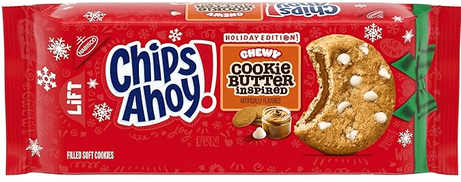 (S6 - 06) Box - Xmas - Us - Case - CHIPS AHOY - Chewy Butter - Inspired Holiday Cookies - 9.9 oz (281g) x 8 units - SugarMarket.ca