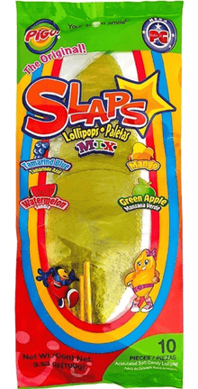 (S6 - 06) Slaps Candy - Original MIX 10 - Pk 3.53OZ (100g) x 1 unit (Tamarind Blue,Watermelon,Mango and Green Apple) - SugarMarket.ca
