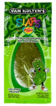 (S6 - 06) Slaps Candy - Van Holtens Pickle 10 - Pk 3.33OZ (95g) x 1 Unit - SugarMarket.ca