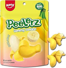 (S6 - 07) Box - China - Amos Peelerz Gummy Banana - 3oz(85g) x 24 Units - SugarMarket.ca
