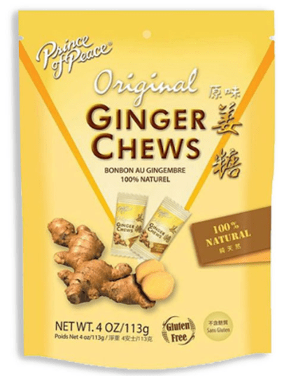 (S6 - 07) Box - PRINCE OF PEACE GINGER CHEWS SUB - ORIGINAL 4oz (113g) x 12 units - SugarMarket.ca