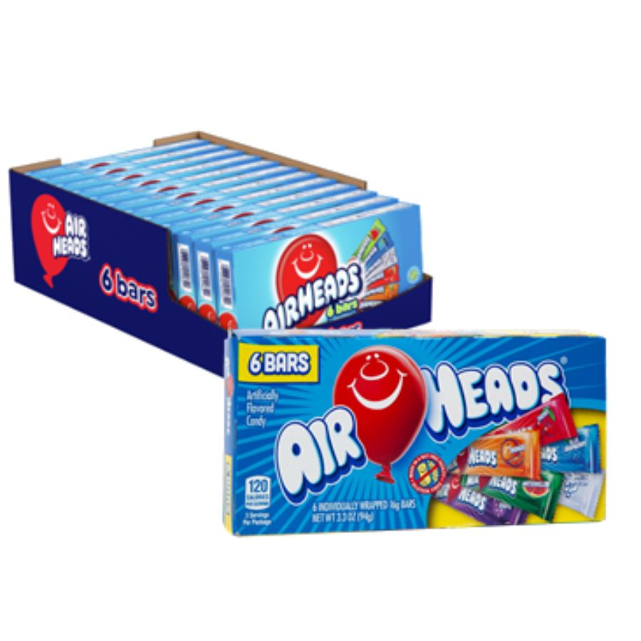 (S6 - 07) Box - US - Theater Box Airheads 3.3oz x 12 Units - SugarMarket.ca