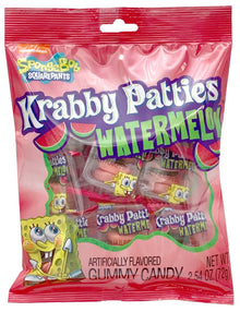 (S6 - 07) Peg Bag - Spongebob Krabby Patties Watermelon 2.54oz (72g) x 1 Unit - SugarMarket.ca