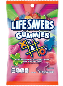 (S6 - 08) Box - Mexico - Peg Bag - Lifesavers Gummies - Watermelon Blue Raspberry Lime Fruit Punch Grape 7 oz (198g) x 12 Units - SugarMarket.ca