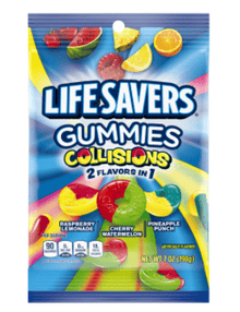 (S6 - 08) US - Peg Bag - Lifesavers GUMMIES - Collisions 7oz (198g) x 1 Unit - SugarMarket.ca