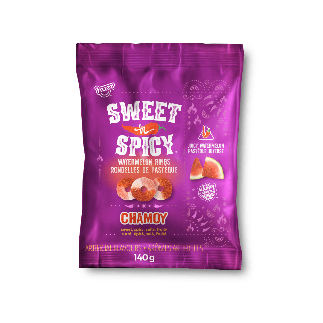 (S6 - 09) Box - Huer - PEG - Chamoy - Watermelon RIngs 140g x 12 units - SugarMarket.ca