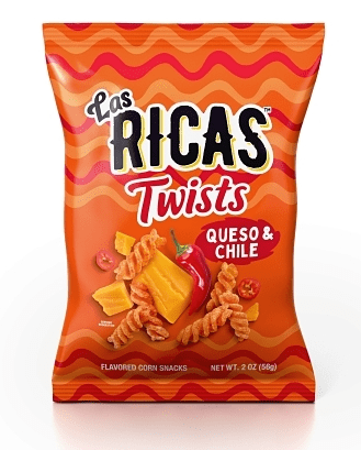 (S6 - 09) Box - US - Chips - Las Ricas - Queso & Chile Twists 2oz (56g) x 6 Units - SugarMarket.ca