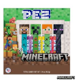 (S6 - 09) PEZ Minecraft Gift Box (4Disp+6Rolls) x 1 Unit - SugarMarket.ca