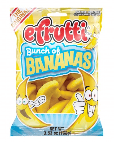 (S6 - 09) Spain - eFrutti - Bunch of Bananas PEG BAG 3.5oz (100g) x 1 Unit - SugarMarket.ca