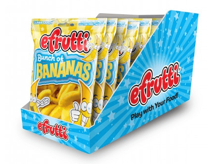 (S6 - 09) Spain - eFrutti - Bunch of Bananas PEG BAG 3.5oz (100g) x 1 Unit - SugarMarket.ca
