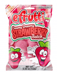 (S6 - 09) Spain - eFrutti Creamy Dreamy Strawberries Peg Bag - 3.5oz (100g) x 1 Unit - SugarMarket.ca