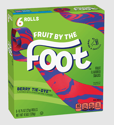 (S6 - 10) Box - US - Fruit Roll - Ups - Berry Tie Dye (6 pack) 4.5oz (128g) x 8 Units - SugarMarket.ca
