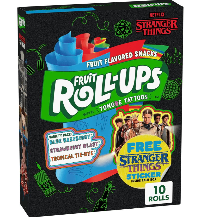 (S6 - 10) Box - US - Fruit Roll - Ups - Stranger Things Variet Pack (10 pack) 5 oz (141g) x 10 Units - SugarMarket.ca