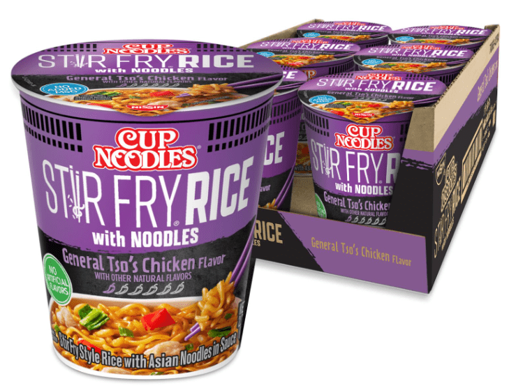 (S6 - 10) Box - US - Nissin Cup Noodles - Fry Rice with Noodles - General Tso Chicken Flavor 2.68oz x 6 Units - SugarMarket.ca