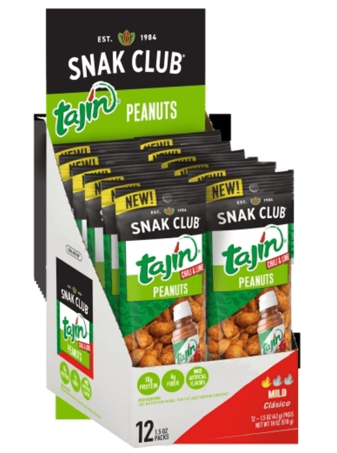 (S6 - 10) Box - US - Snak Club - Tajin - Classico Peanuts 1.5oz (43g) x 12 units - SugarMarket.ca