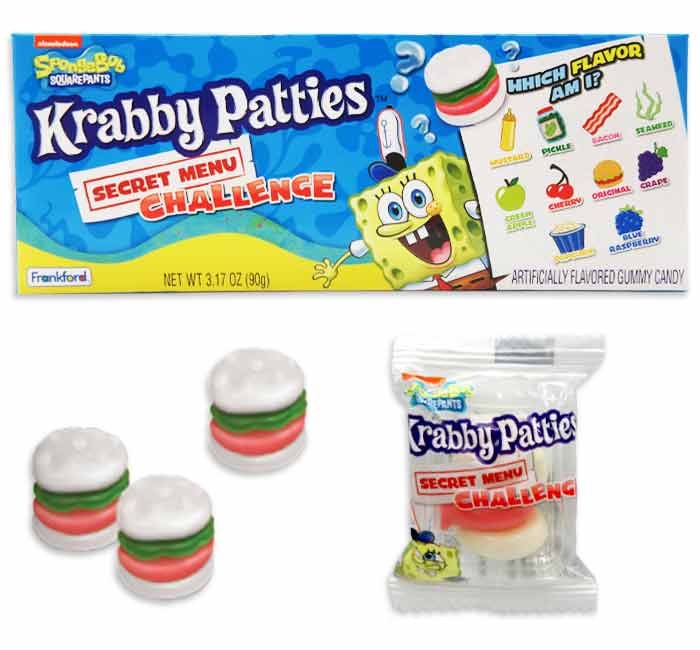 (S6 - 10) CHINA - SpongeBob Krabby Patties - Secret Menu Challenge 3.17oz (90g) x 1 Unit - SugarMarket.ca