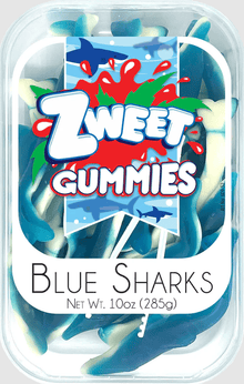 (S6 - 10) TURKEY - Zweet - TUB - GUMMY BLUE SHARK 10oz (283g) x 1 Unit - SugarMarket.ca