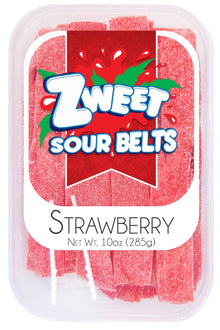 (S6 - 10) TURKEY - Zweet - TUB - Sour BELTS - STRAWBERRY 10oz (283g) x 1 Unit - SugarMarket.ca