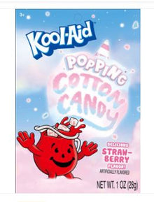 (S6 - 11) Box - China - Kool - Aid Popping - Cotton Candy Peg Bag - 1oz(28g) x 12 Units - SugarMarket.ca