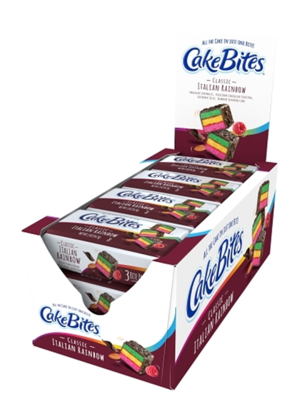 (S6 - 11) Bundle x CAKEBITES - Classic Italian Rainbow Cake 2oz (56.7g) x 3 units - SugarMarket.ca