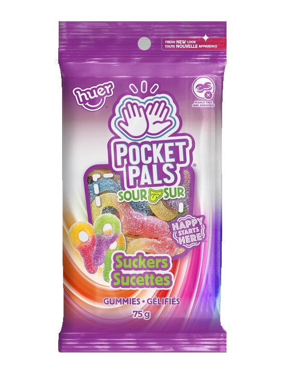 (S6 - 11) Bundle x Huer - PEG 75g Bag - Suckers Small - Sour x 4 units - SugarMarket.ca
