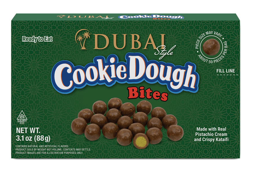 (S6 - 11) Bundle x Taste of Nature Cookie Dough - DUBAI COOKIE DOUGH BITES 3.1oz (88g) x 3 Units - SugarMarket.ca