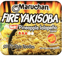 (S6 - 12) Box - Us - Noodles - Maruchan - Yakisoba - Pineapple Jalapeno 3.89oz (110.5g) x 8 Units - SugarMarket.ca