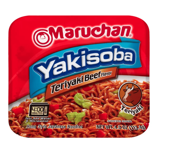 (S6 - 12) Box - Us - Noodles - Maruchan - Yakisoba - Teriyaki Beef 4oz (113.4g) x 8 Units - SugarMarket.ca