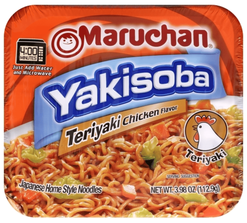 (S6 - 12) Box - Us - Noodles - Maruchan - Yakisoba - Teriyaki Chicken 3.98oz (112.9g) x 8 Units - SugarMarket.ca