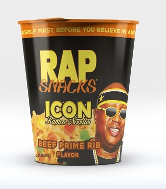 (S6 - 12) Box - US - Noodles - Rap Snacks - Beef Prime Rib Ramen 2.25oz (64g) x 12 Units - SugarMarket.ca