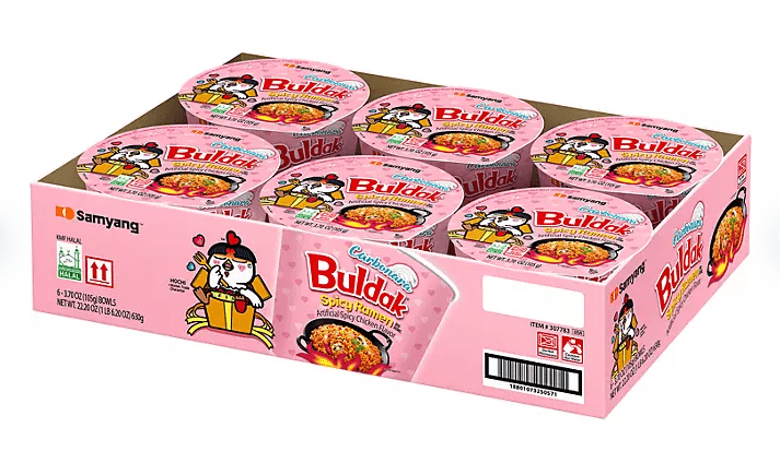 (S6 - 12) Box - Us - Noodles - Samyang Buldak - Carbonara Spicy Chicken Ramen 3.7oz (105g) x 6 Units - SugarMarket.ca