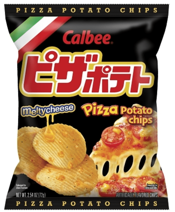 (S6 - 12) China - Chips - Calbee - Pizza Potato Chips 2.54oz (72g) x 12 Bags (chips bags may be deflated during shipping) (Best Before ) - SugarMarket.ca
