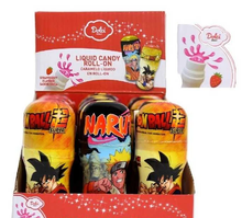(S6 - 14) Box - DRAGON BALL and NARUTO - Roll - on Liquid Candy 40ml x 15 Units - SugarMarket.ca