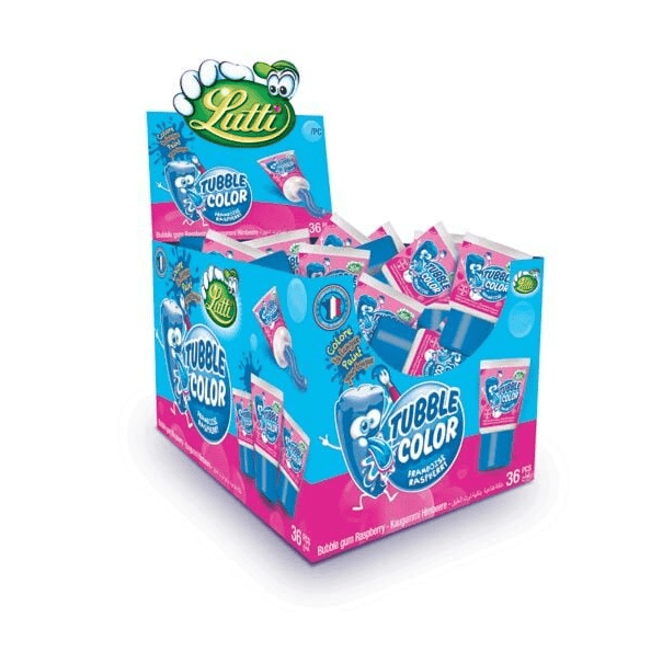 (S6 - 14) Box - France - LUTTI - Tumble Gum - Blue raspberry 35g x 36 Units - SugarMarket.ca