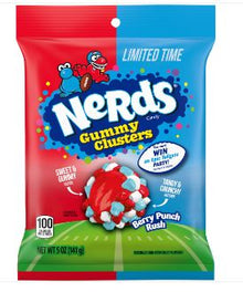 (S6 - 14) Box - Nerds Gummy Clusters - Berry Punch Rush 5oz (142g) x 12 Units - SugarMarket.ca