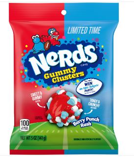 (S6 - 14) Box - Nerds Gummy Clusters - Berry Punch Rush 5oz (142g) x 12 Units - SugarMarket.ca