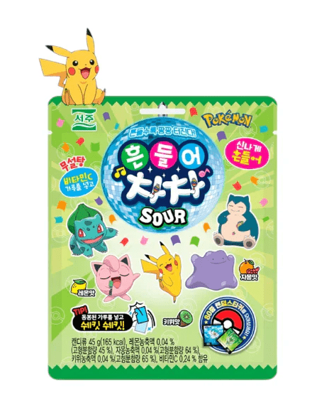 (S6 - 14) Box - Pokemon - Chacha Sour jelly 45g x 8 Units - SugarMarket.ca