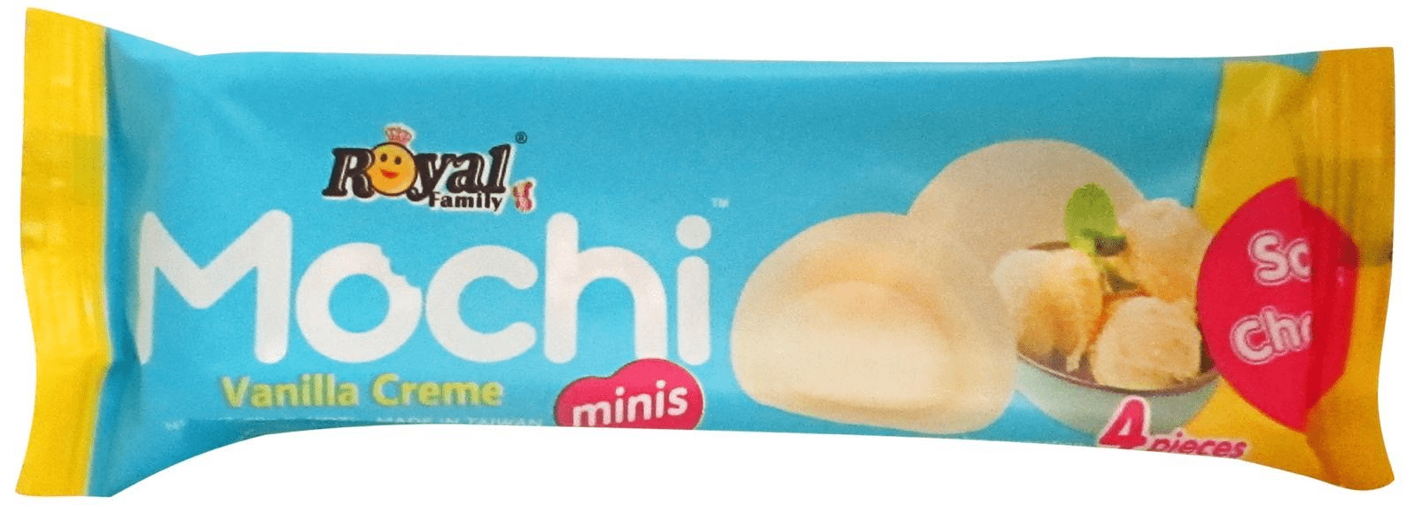 (S6 - 14) Box - Royal Family - Vanilla Creme Mochi (4 pieces) 1.41oz (40g) x 12 Units - SugarMarket.ca