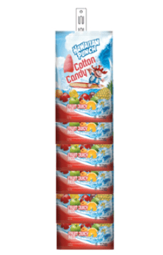 (S6 - 15) Box - US - Taste Of Nature - Hawaiian Punch Clip Strip Cotton Candy 3.1oz (88g) x 12 units - SugarMarket.ca