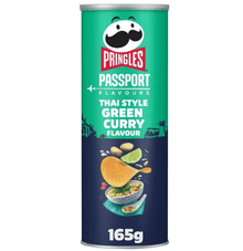 (S7 - 01) Box - Chips - Pringles - Passport - Green Curry 5.8oz (165g) x 19 Units - SugarMarket.ca