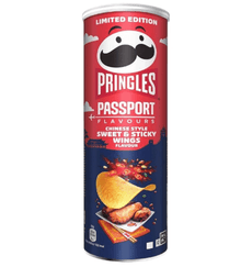 (S7 - 01) Box - Chips - Pringles - Passport - Sweet and Sticky Wings 5.8oz (165g) x 19 Units - SugarMarket.ca