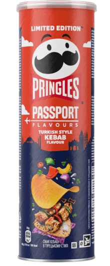 (S7 - 01) Box - Chips - Pringles - Passport - Turkish Style kebab 5.8oz (165g) x 19 Units - SugarMarket.ca