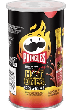 (S7 - 01) Box - US - Case - Chips - Pringles - HOT ONES - Original 2.5oz (71g) x 12 units - SugarMarket.ca