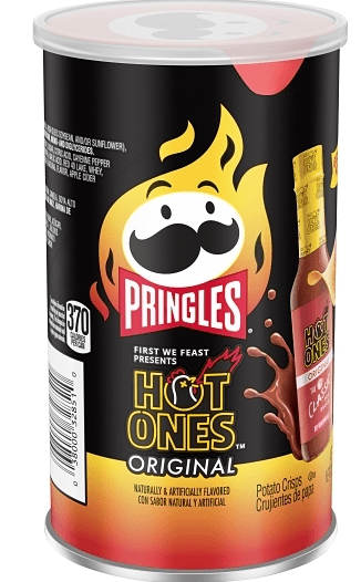 (S7 - 01) Box - US - Case - Chips - Pringles - HOT ONES - Original 2.5oz (71g) x 12 units - SugarMarket.ca