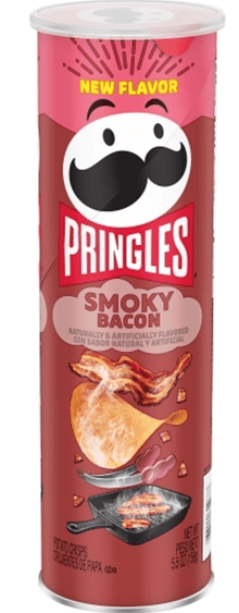 (S7 - 01) Box - US - Case - Chips - Pringles - Smoky Bacon 5.5oz (156g) x 14 units - SugarMarket.ca