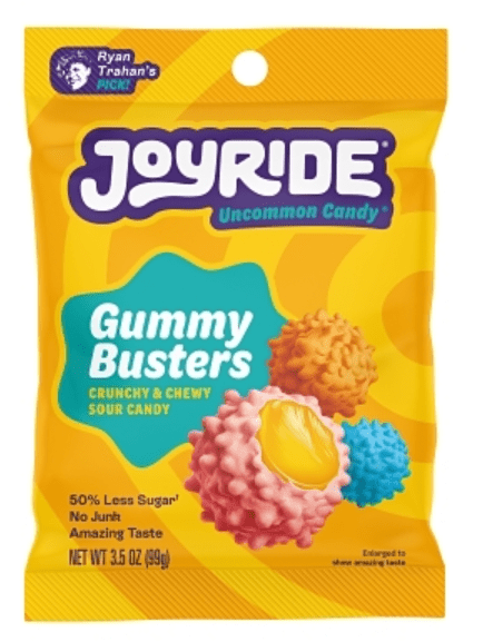 (S7 - 01) Box - Us - Joyride - Crunchy Gummy Busters 3.5oz (99g) x 10 Pouches - SugarMarket.ca