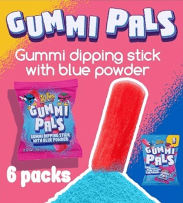 (S7 - 03) Box - TOO TARTS - GUMMI PALS (6PK) PEG BAG 3.2OZ (90G) X 24 BAGS - SugarMarket.ca