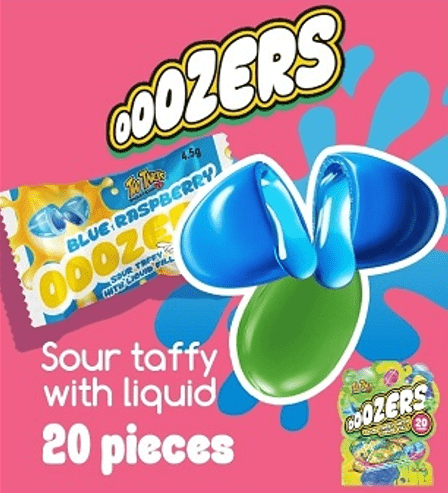 (S7 - 03) Box - TOO TARTS - OOOZERS (20PCS) PEG BAG 3.2OZ (90G) X 24 BAGS - SugarMarket.ca